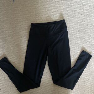 Danskin Leggings Size S Black Sheer Cut Out In Calf